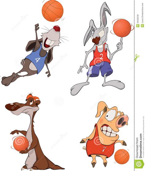 The Basketball Players Clip Art Cartoon Royalty Free