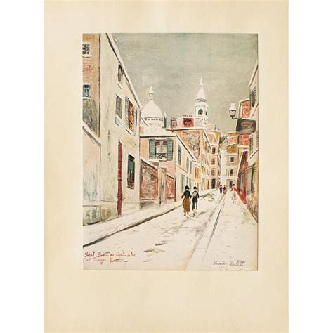 1950s Maurice Utrillo Sacre Coeur De Montmartre And Passage Cottin