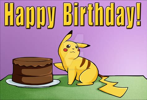 Pikachu Happy Birthday By Brittlebear On Deviantart