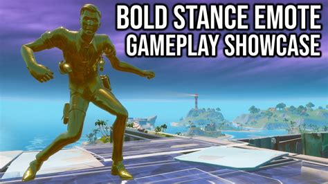 New Bold Stance Emote Gameplay Showcase Gold Midas Skin Gameplay