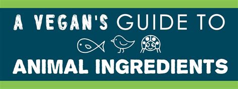 Animal Ingredients Vegan Guide Ingredients Vegan Life