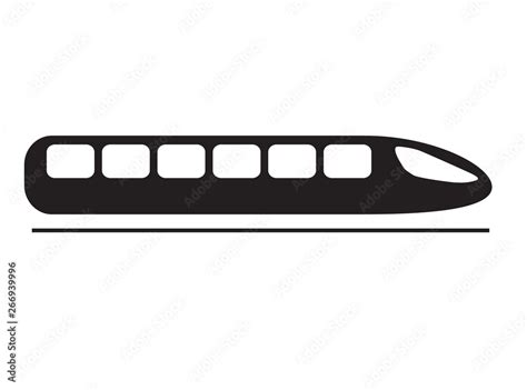 High Speed Train Icon On White Background Flat Style Train Icon For