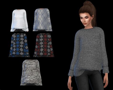 Puresims Oversized Sweater At Leo Sims Sims 4 Updates