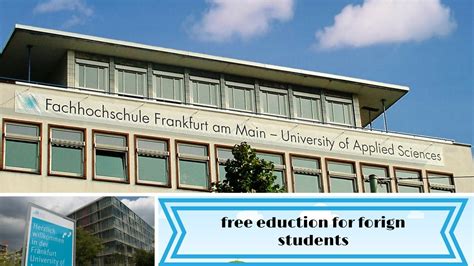Frankfurt University Of Applied Sciences Tuition Fees Infolearners