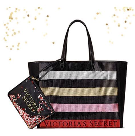 Victorias Secret Black Friday Bling Tote And Mini Bag Limited Edition