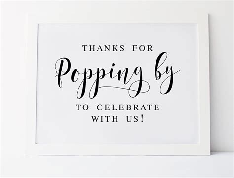 Thanks For Popping By To Celebrate With Us Wedding Signs Etsy In 2021