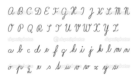Alphabet Manuscrite — Image Vectorielle Ravennk © 47048089