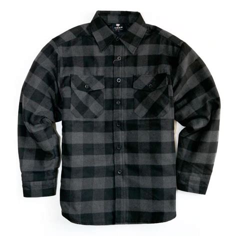 This Mens Heavy Long Sleeve Quilted Lined Flannel Shirt Is Perfect