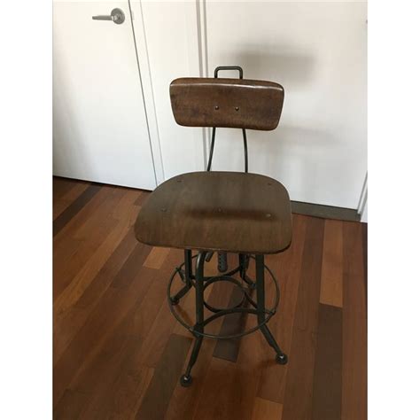Rh s leather bar counter stools. Restoration Hardware Bar Stool | Chairish