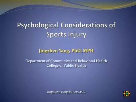 Ppt Psychological Considerations Of Sports Injury Powerpoint