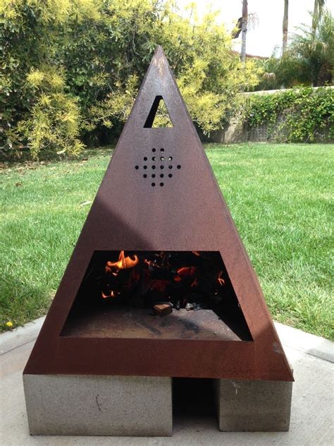 Buy Custom Outdoor Steel Chiminea Fireplace Made To Order From Dagan