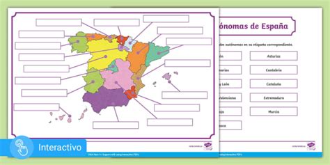 Mapa Interactivo De Las Comunidades Autónomas De España
