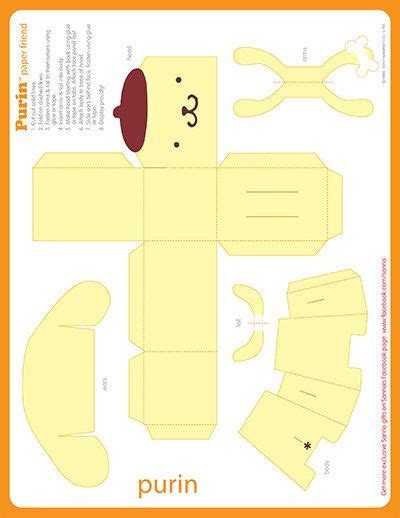 Pompompurin Our Characters Sanrio Paper Doll Template Hello