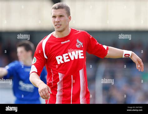 Colognes Lukas Podolski Is Seen During The German Soccer Cup Dfb