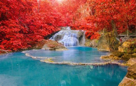 Autumn Waterfall Wallpapers Top Free Autumn Waterfall Backgrounds