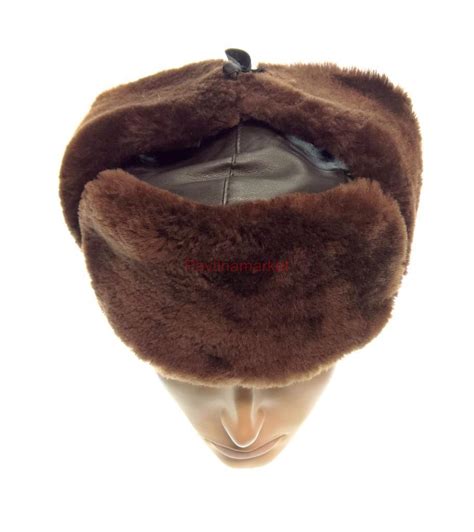 ushanka officer uniform russian army cap military winter soviet fur hat ww2 ebay
