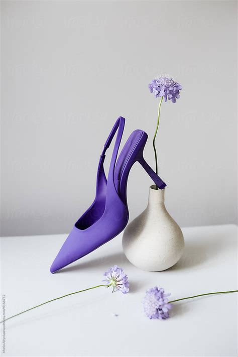 Purple Heel Shoe Still Life By Stocksy Contributor Maria Altynbaeva
