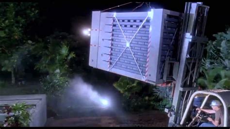 In The Opening Scene Of Jurassic Park 1993 A Forklift Is Carrying The Raptor Cage At Max