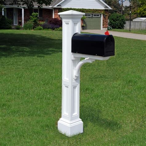 Mayne Charleston Plus 4 X 4 White Mailbox Post In The Mailbox Posts