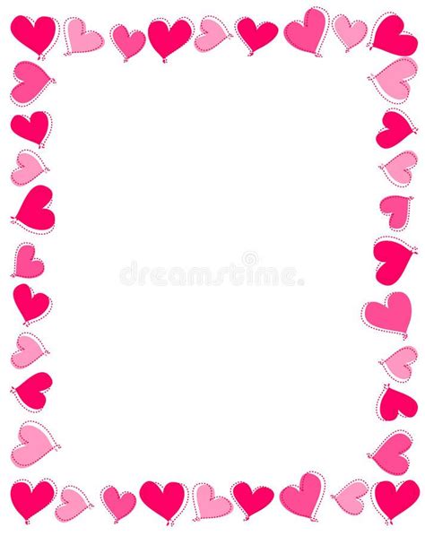 Pink Hearts Border Red And Pink Hearts Border For Valentines Day
