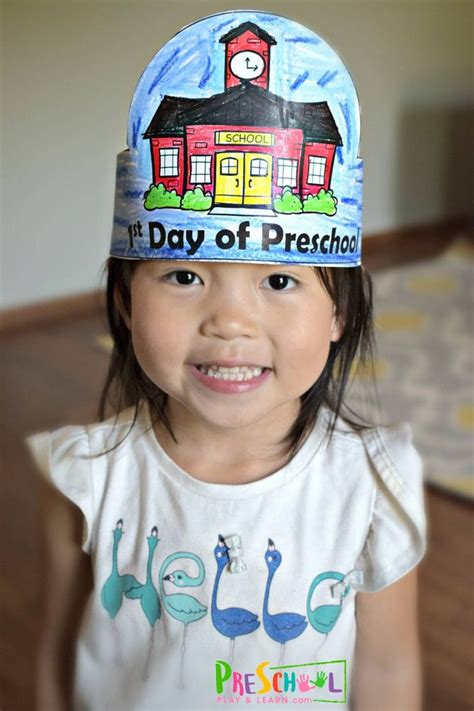 Preschool Hat Preschool First Day First Day Of School Activities