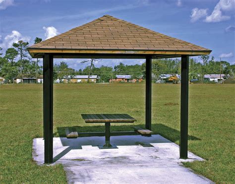 Steel Frame Single Roof Forestview Square Pavilions Pavilions By