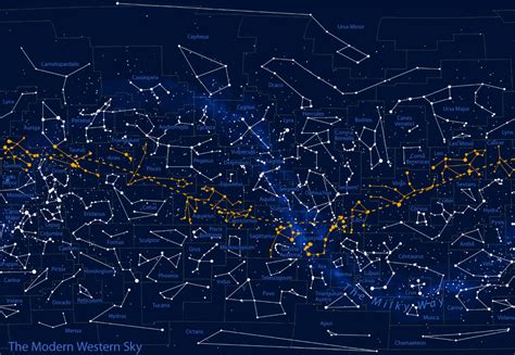 Constellation Map 88 Astronomy Stars 20 Inch By 30 Inch Laminated