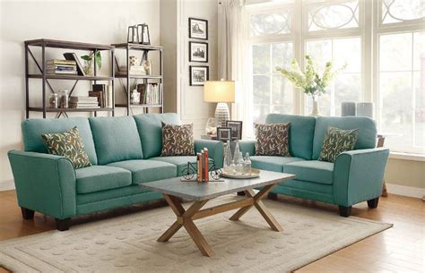 The Adair Living Room Set Teal By Homelegance Offers A Classic Look