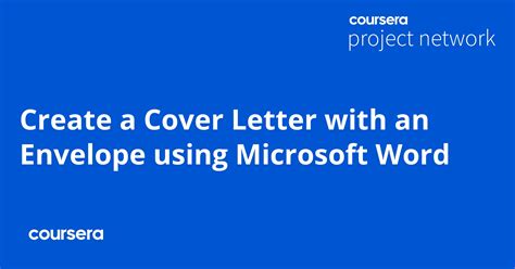Create A Cover Letter With An Envelope Using Microsoft Word Coursya