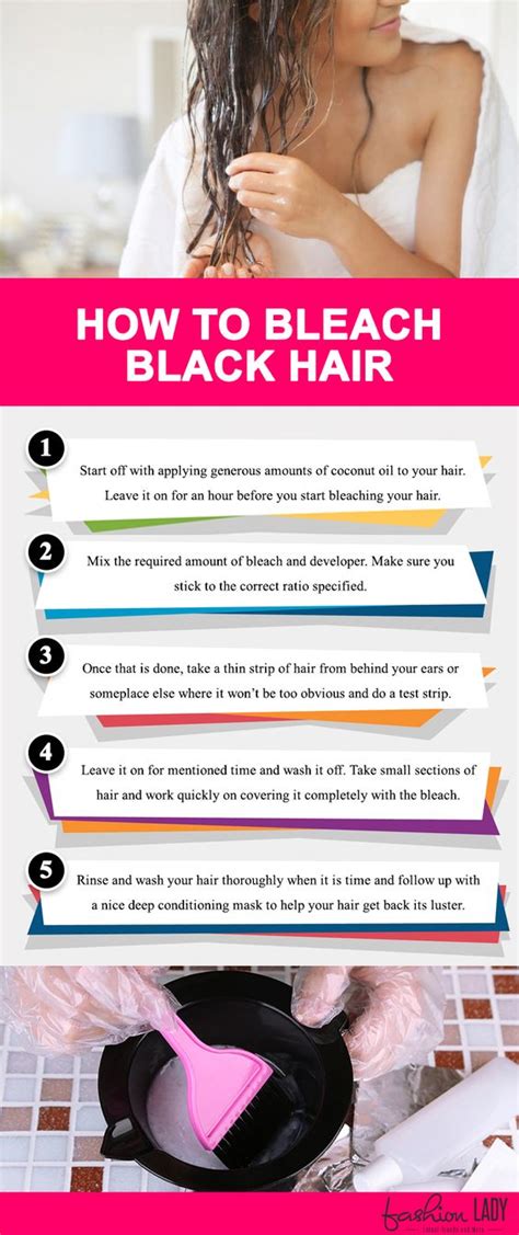 Bleaching hair removes of the color by decolorizing the pigment in the hair shaft through oxidation. Bleaching 101: How To Bleach Black Hair
