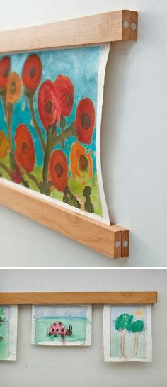 Easy And Pretty Way To Hang Posters Wooden Bars Inlaid With Magnets