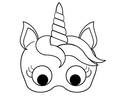 Mascara De Unicornio Para Pintar Imagen Para Colorear