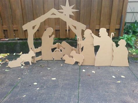 nativity scene made from sheet of 1 2 inch plywood nativity scene diy outdoor nativity scene