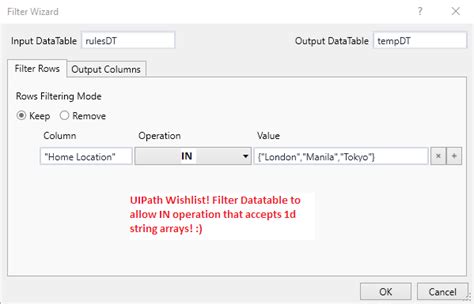 UIPath How To Filter Multiple Dynamic Values In One Column Using