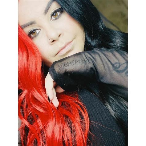 Human Peruvian Hair Half Red Half Black Lace Front Straight Wig Prosp