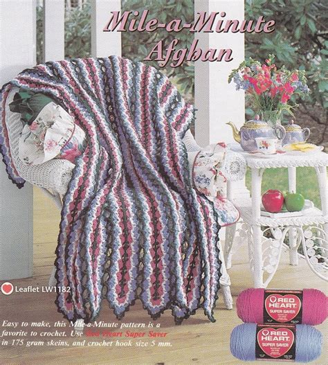 Mile A Min Afghan Crochet Pattern ⋆ Crochet Kingdom