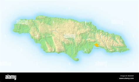 Topographic Map Of Jamaica Hi Res Stock Photography And Images Alamy