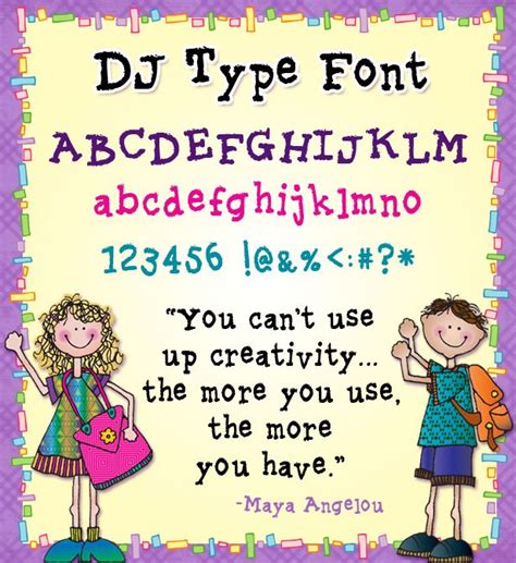 Clipart Fonts Teacher Ideas Printables And Crafts Dj Inkers Clip