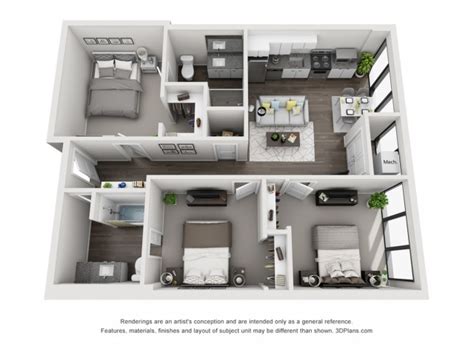 Common japanese apartment sizes and layouts apartment 1: 3 Bedroom 2 Bathroom | 3 Bed Apartment | Brick Lofts in ...