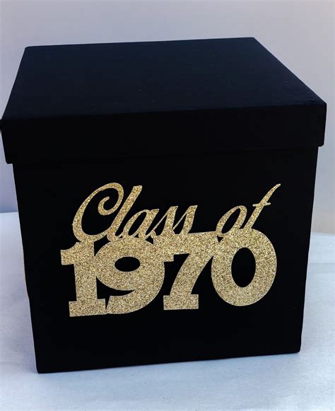 50th Class Reunion Centerpiece Class Of 1970 Box Centerpiece Etsy