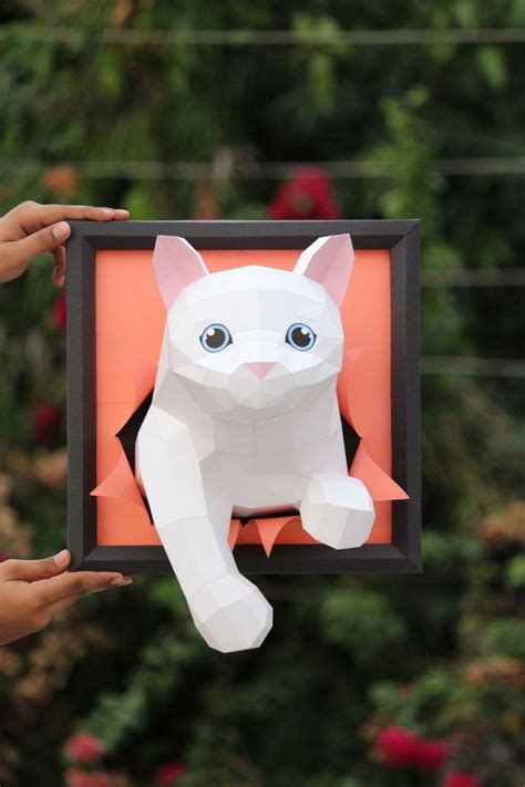 This Cat Papercraft Template Designed Specially For Cat And Animal