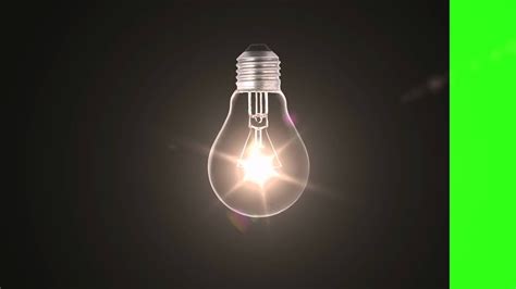 Light Bulb On Green Screen Animation Youtube