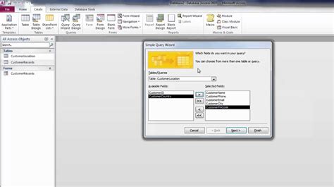 How To Create Table In Ms Access 2007 Using Wizard
