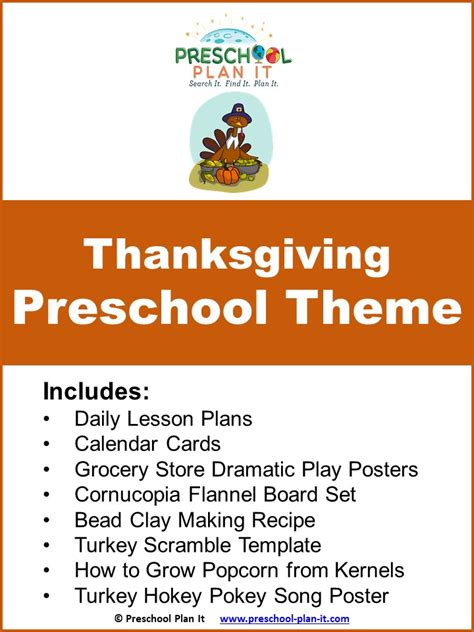 Thanksgiving Theme For Preschool Lesson Plan