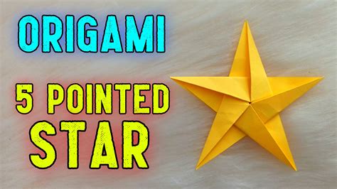 5 Pointed Origami Star How To Make Paper Star How To Make Origami