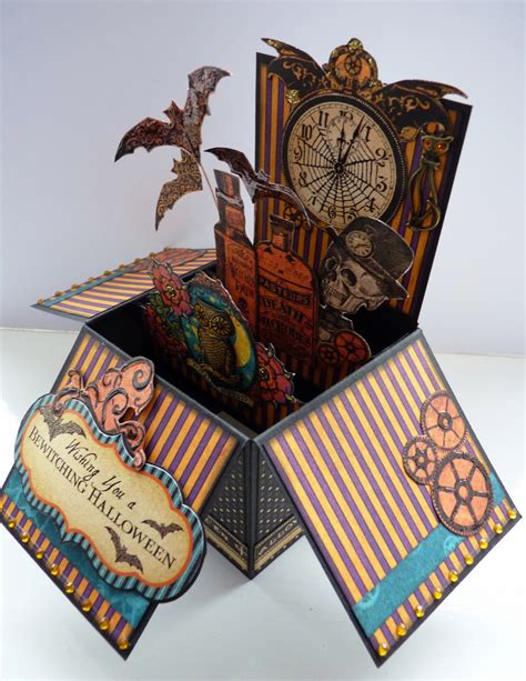 However, specializing more than anything else in the conception and design of new pop up greeting cards as well as other such pop up products, whether new or classic, we are a powerhouse not just as a major greeting cards wholesaler but also as a design company. Scrappydoodledoo: Steampunk Spells Pop Up Card