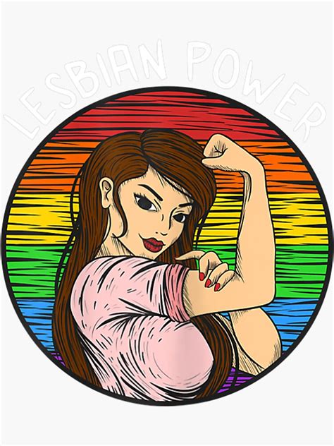 lesbian woman power rainbow flag homosexual queer gay pride sticker for sale by handali