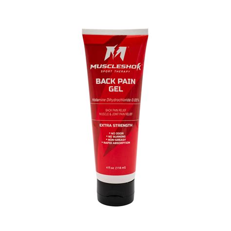 Back Pain Gel For Muscle And Joint Pain 4oz Muscleshok