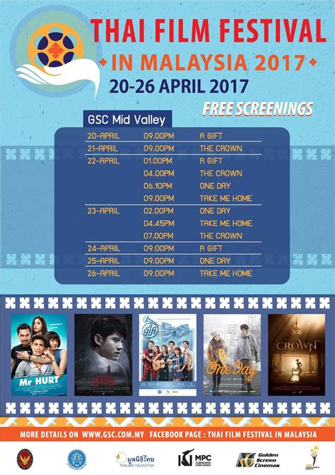 Find movies near you, view show times, watch movie trailers and buy movie tickets. FREE Thai Film Festival Movie Screening Tickets @ GSC ...