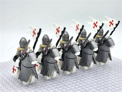 10pcs Mounted Knights Templar Armored Warhorse Minifigures Set Best
